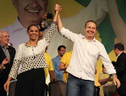 Marina Silva e Eduardo Campos, em foto de campanha. 