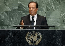 Hollande na Assembleia Geral da ONU. 