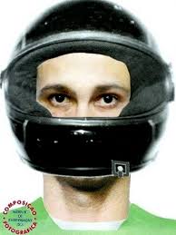 Retrato falado do criminoso, feito pela polícia.