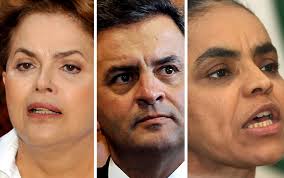 Da esquerda para a direita, a nova posição eleitoral dos candidatos; 