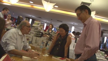 Rioco Kayano, ex-guerrilheira, no lançamento do livro. 