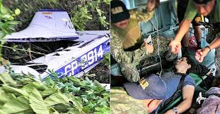 A derrubada do avião no Peru, em foto da Folha/UOL.